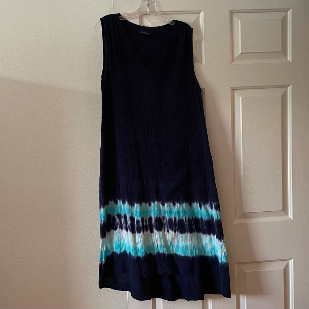 Fresh Produce Cotton Gauze midi dress with accent